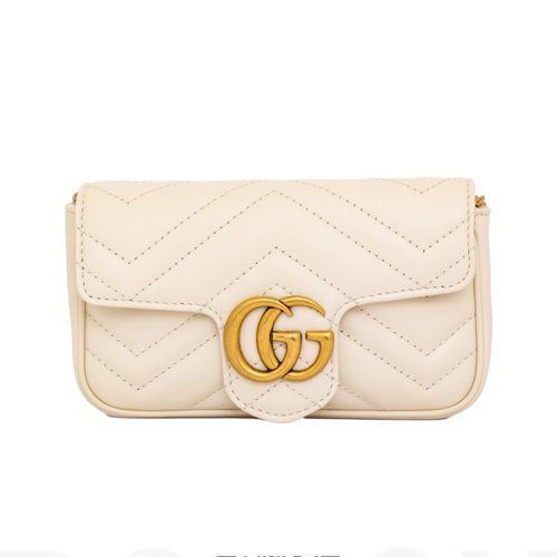 GUCCI/古驰  GG Marmont 绗缝皮革手袋单肩斜挎包 超迷你 女包