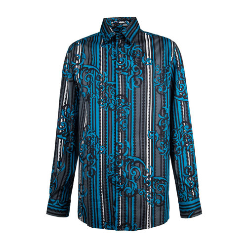 VERSACE/范思哲 男装 服饰 多色翻领棉衬衣 男士长袖衬衫 B1GEA603-HFC00-222