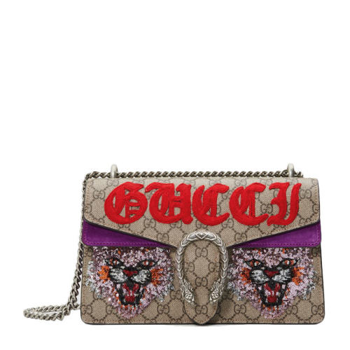 GUCCI/古驰 Dionysus系列女士拼色人造革单肩包斜挎包酒神包 400249-9C2HN-9279