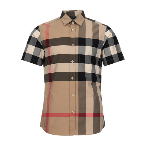 BURBERRY/博柏利 男士短袖衬衫 男款棉质短袖衬衫 80173221