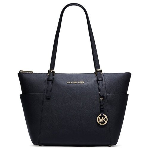 MichaelKors/迈克·科尔斯女士黑色牛皮单logo吊牌肩包