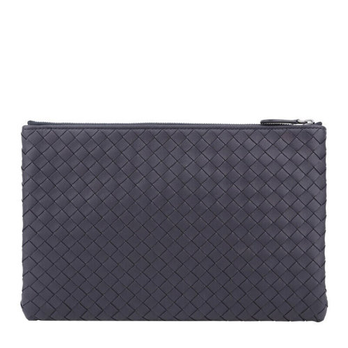 Bottega Veneta/葆蝶家 BV  女士深蓝色编织羊皮手拿包钱包零钱包女包 256400-V0010-4014
