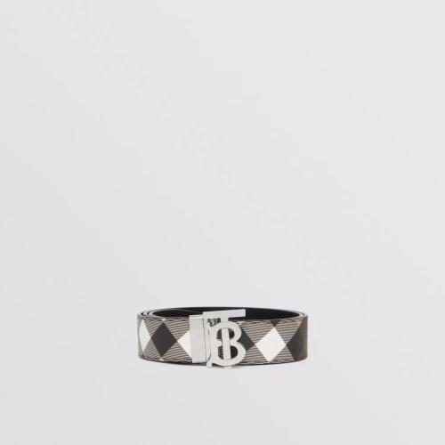  BURBERRY 22年秋冬 男士 两面双用专属标识图案环保帆布腰带 80493751