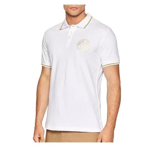  VERSACE JEANS/范思哲牛仔 男士白色棉质短袖Polo衫 E73GAGT01-ECJ01T-EG03 PLFSX