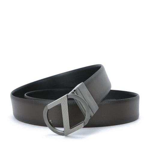 Z Zegna杰尼亚 经典Z字标识棕色小牛皮腰带 男士腰带/皮带男 BVRI1A-J1104A-TMN