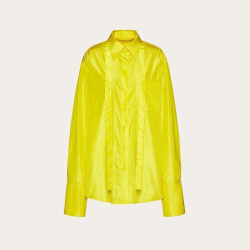  VALENTINO华伦天奴 22年秋冬 女士 长袖衬衫 CHEMISIER EN TAFFETAS LA_Vé XB0AB3L1745PV8