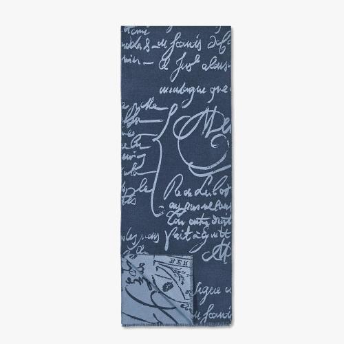  伯鲁提BERLUTI 22年秋冬 男士 围巾 羊毛Scritto图纹围巾 T22SJ116-WCCV_RTW-N59