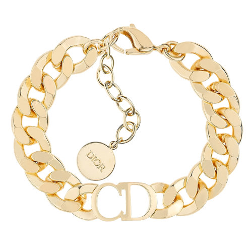 DIOR/迪奥 新款 Danseuseétoile系列 女士镀金金属镂空CD手链B0642DSEMT_D300