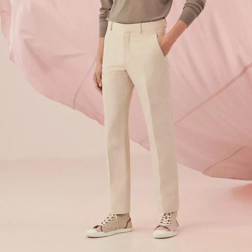 HERMES爱马仕 22年秋冬 男士 休闲裤 Pantalon Saint Germain decoupe H255020H59140