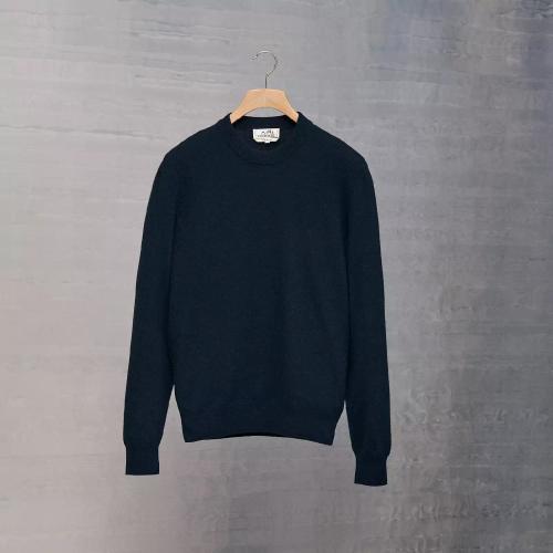  HERMES爱马仕 22年秋冬 男士 针织衫 Pull col rond ??maillon Chaine d%26s;Ancre %26a; cuir?