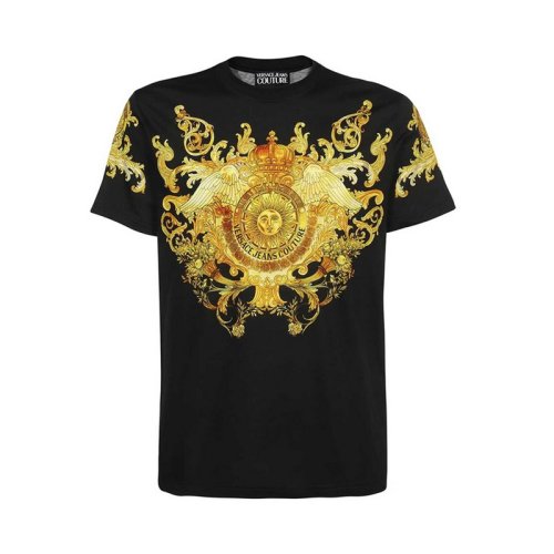  VERSACE JEANS COUTURE 男士黑色棉质短袖T恤 B3GWA7S1 S0274 899 PLFSX