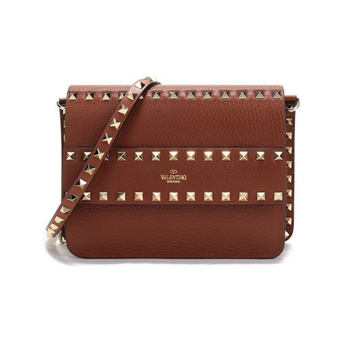 Valentino/华伦天奴  女士皮革铆钉装饰单肩斜挎包 VW2B0E86YRK