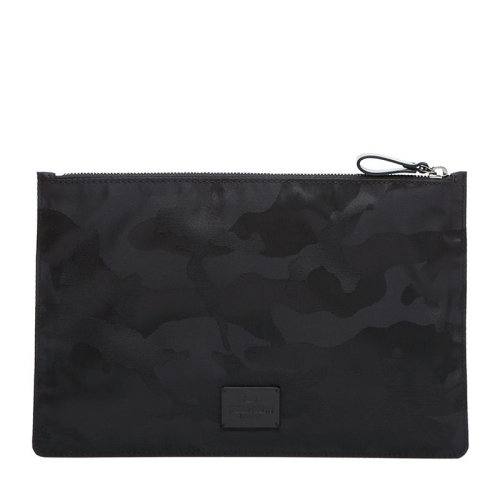 Valentino/华伦天奴  男包女包黑色尼龙时尚百搭拉链开合手拿包  RY2P0483NAK 0NO