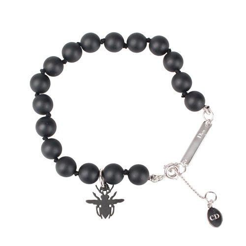 DIOR/迪奥  男女同款黑色饰珠蜜蜂饰品手串手链  $B0889HOMMTD004