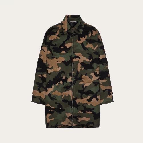  VALENTINO华伦天奴 22年秋冬 男士 大衣 MANTEAU ZIPPé EN LAINE éPAISSE ET CACHEMIRE a MO