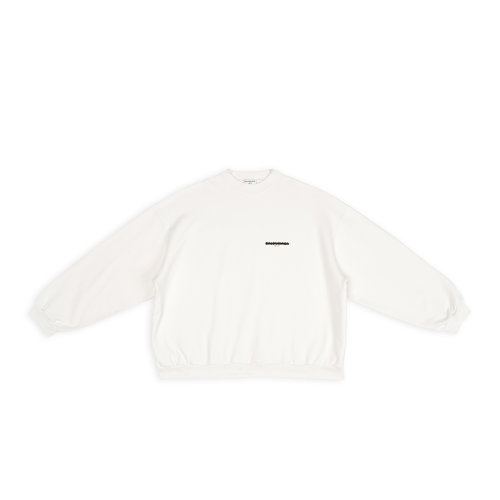 Balenciaga/巴黎世家 22年秋冬新款 女士白色正面背面饰有印花纯棉无帽卫衣699242TMVH29800