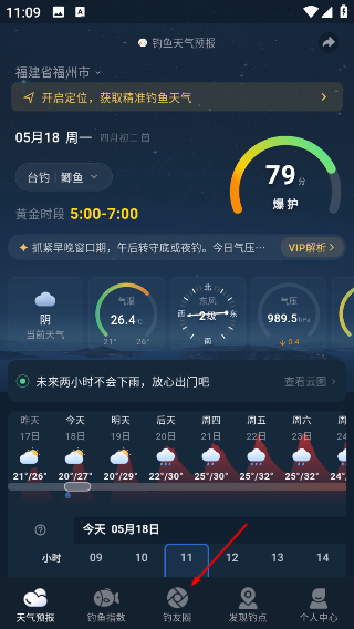 钓鱼天气预报